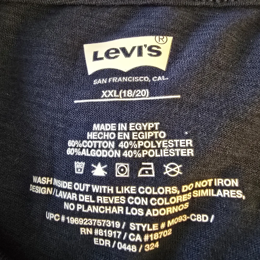 Levi's Boy's Blue Henley Shirt 18/20 XXL